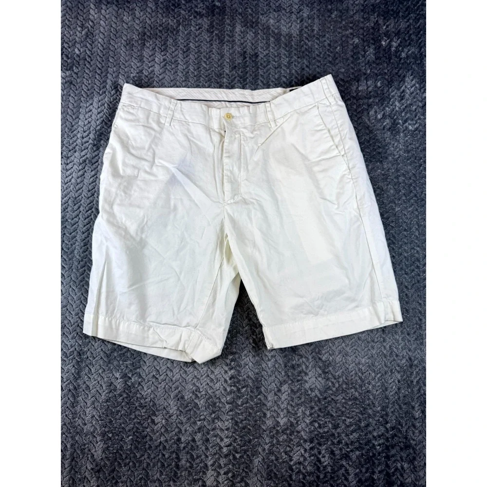 Polo Ralph Lauren Classic Fit Chino Shorts Mens 35 White Flat Front Authentic